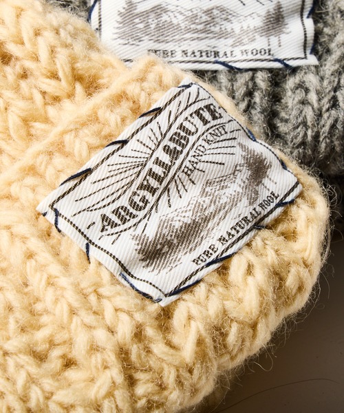 salle de bal(サルデバル)の「ウェーブ ニット ワッチキャップ(ニットキャップ/ビーニー・レディース・ネイビー/オフホワイト/グレー・FREE)」の11枚目の写真