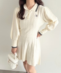 リボンポロニットミニワンピース【ZOZOTOWN限定アイテム】