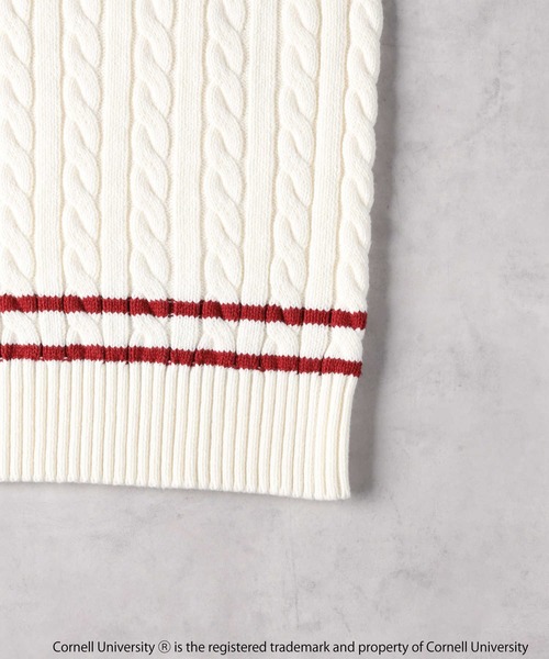 Right-on（ライトオン）の「チルデンニットベスト（ベスト・レディース・ネイビー/オフホワイト・M/L/XL）」の14枚目の写真