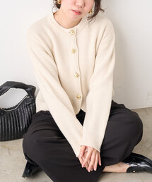 メタルボタンカーディガン