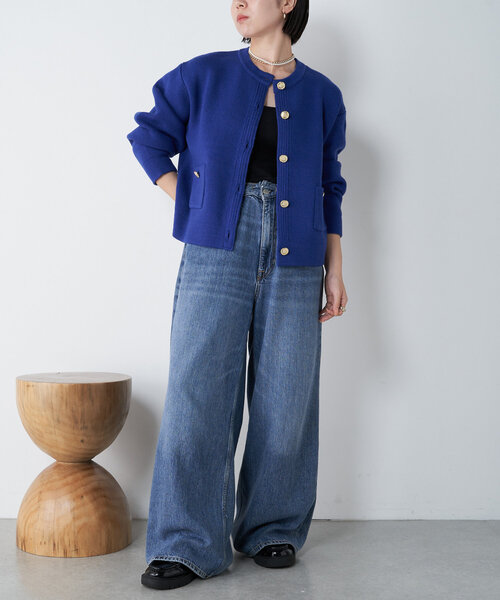 Jena espace merveilleux(ジェナ エスパスメルヴェイユ)の「メタルボタンカーディガン(カーディガン/ボレロ・レディース・アイボリー/チャコールグレー/ブルー・FREE)」の19枚目の写真