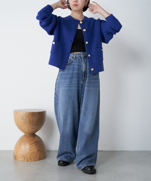 Jena espace merveilleux(ジェナ エスパスメルヴェイユ)の「メタルボタンカーディガン(カーディガン/ボレロ・レディース・アイボリー/チャコールグレー/ブルー・FREE)」の20枚目の写真