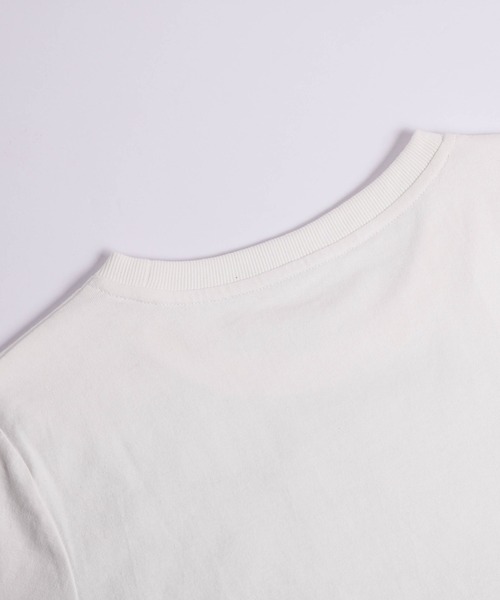 SUGAR BISKET(シュガービスケット)の「異素材ドッキングフリルペプラムロンT(Tシャツ/カットソー・レディース・ブラック/ホワイト/ホワイト×ブラック・フリー)」の5枚目の写真