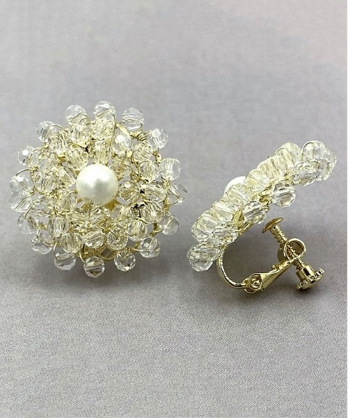 nicott（ニコット）の「NC:Crystal peccle Earring クリスタルペブルイヤリング（イヤリング・レディース・B/A/C/D・FREE）」の4枚目の写真