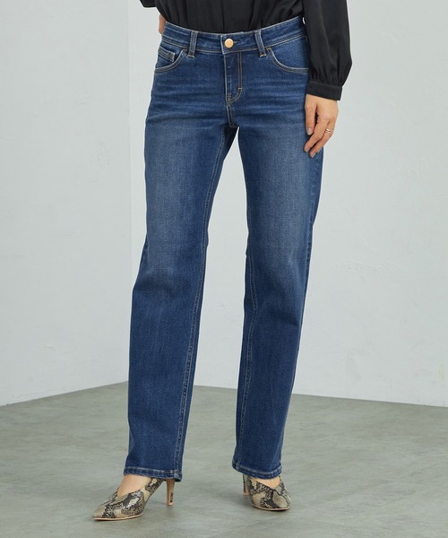 C17（シーセブンティーン）の「C17 レギュラーストレートデニムパンツ（デニムパンツ・レディース・インディゴブルー/ダークインディゴブルー/ブルー・26/28/29/30/31/32/27）」の4枚目の写真