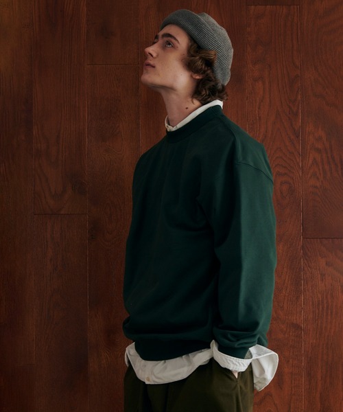 MAISON CLUB(メゾンクラブ)の「【MAISON CLUB】12oz Heavy Weight CREWNECK SWEATER / ドロップショルダー・ボリュームスリーブ 裏毛 無地スウェット WILL(スウェット・メンズ・ブラック/アイボリー/グレー/チャコールグレー/ネイビー/ホワイト/ライトグレー/グリーン/ブラウン・M/L)」の21枚目の写真