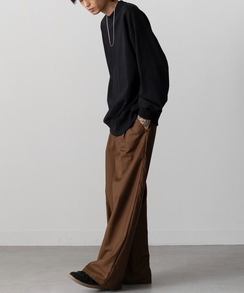 MAISON CLUB（メゾンクラブ）の「【MAISON CLUB】12oz Heavy Weight CREWNECK SWEATER　/ ドロップショルダー・ボリュームスリーブ 裏毛　無地スウェット（スウェット・メンズ・ブラック/アイボリー/グレー/チャコールグレー/ネイビー/ホワイト/ライトグレー・M/L）」の17枚目の写真