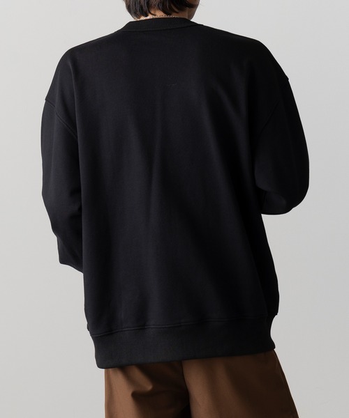 MAISON CLUB（メゾンクラブ）の「【MAISON CLUB】12oz Heavy Weight CREWNECK SWEATER　/ ドロップショルダー・ボリュームスリーブ 裏毛　無地スウェット（スウェット・メンズ・ブラック/アイボリー/グレー/チャコールグレー/ネイビー/ホワイト/ライトグレー・M/L）」の15枚目の写真