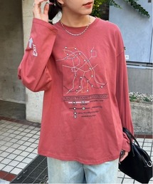 DOUBLE NAME | METRO刺しゅうロンTEE/ユニセックス(Tシャツ/カットソー)