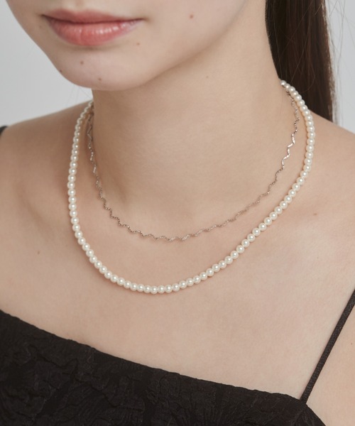 テテCELINEBCELINEテテ愛用BAZAARカバーガラスパールネックレス テテCELINEBCELINEテテ愛用BAZAARカバーガラスパールネックレス