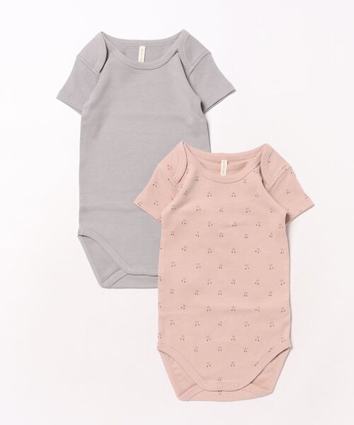 【セール】【Bs】【it】【Quincy Mae】SHORT SLEEVE BODYSUIT, 2 PACK || CHERRIES, PERIWINKLE（その他ベビー用品）｜Quincy Mae（クインシーメイ） 6,403円