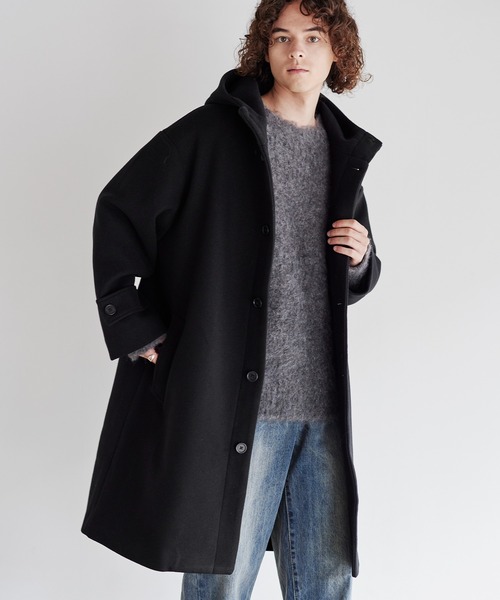 セール】Buyer's Select/メルトンフーデッドコート（その他