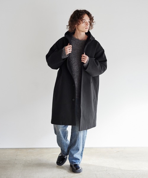 セール】Buyer's Select/メルトンフーデッドコート（その他