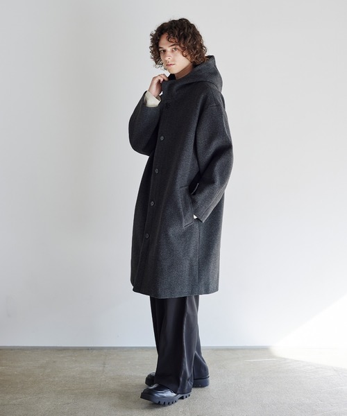 セール】Buyer's Select/メルトンフーデッドコート（その他