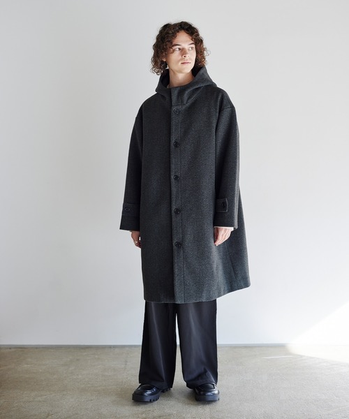 セール】Buyer's Select/メルトンフーデッドコート（その他