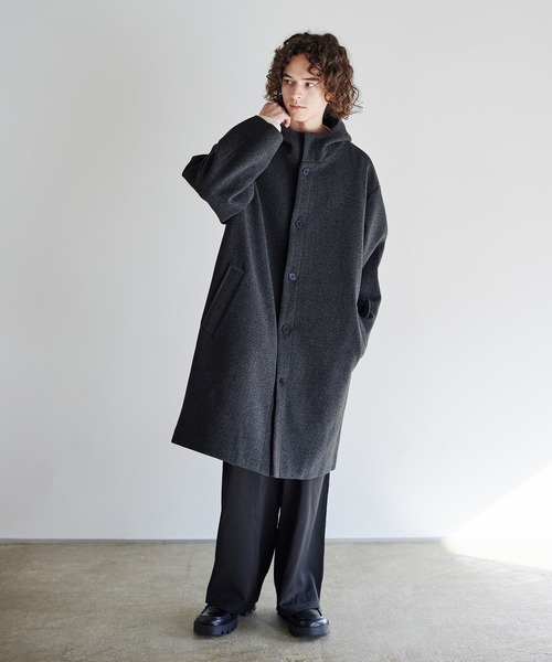 【未使用品】定価4.5万 オーシバル メルトンコート フーテッド 未使用品】定価4.5万 オーシバル メルトンコート フーテッド