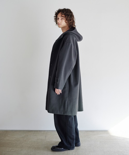 ATON メルトンフーディ ロープコート フーデット ガウン コート 山羊革 ATON メルトンフーディ ロープコート フーデット ガウン コート 山羊革