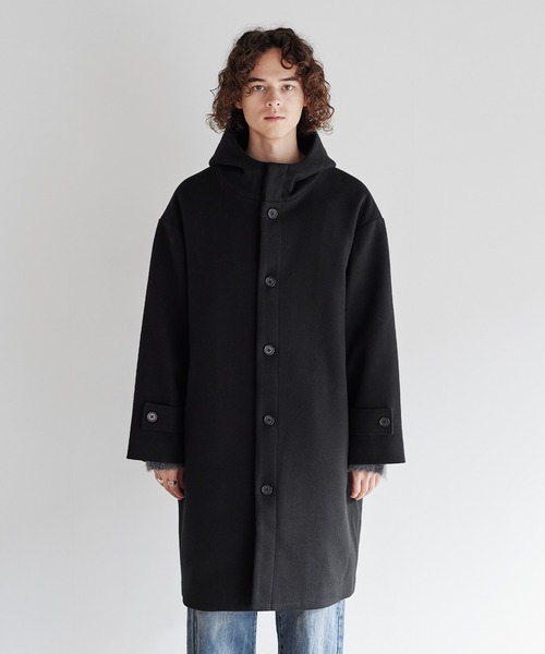 最終値下げ　美品　ハイドアンドシーク　ウールコート メルトンジャケット HIDE&SEEK】ハイドアンドシーク ボア JKT ウール地 裏キルティング