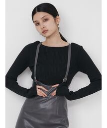 MURUA | ヘムラウンドリブニット(ニット/セーター)