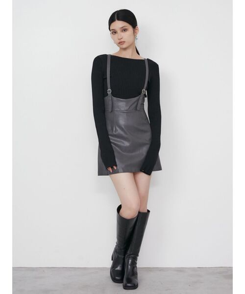 MURUA（ムルーア）の「ヘムラウンドリブニット（ニット/セーター・レディース・グリーン/ブラック/アイボリー・FREE）」の11枚目の写真