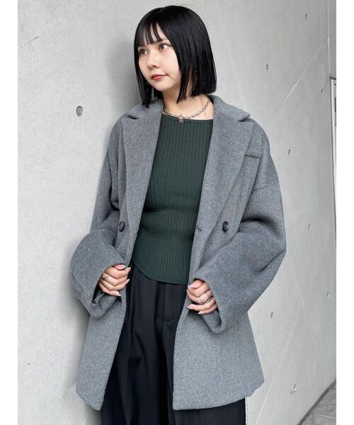 MURUA（ムルーア）の「ヘムラウンドリブニット（ニット/セーター