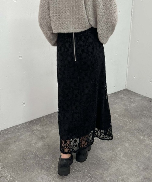 archives（アルシーヴ）の「モールレースマーメイドスカート（スカート・レディース・ブラウン/アイボリー/ブラック・MEDIUM）」の13枚目の写真