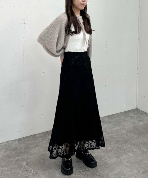 archives（アルシーヴ）の「モールレースマーメイドスカート（スカート・レディース・ブラウン/アイボリー/ブラック・MEDIUM）」の16枚目の写真