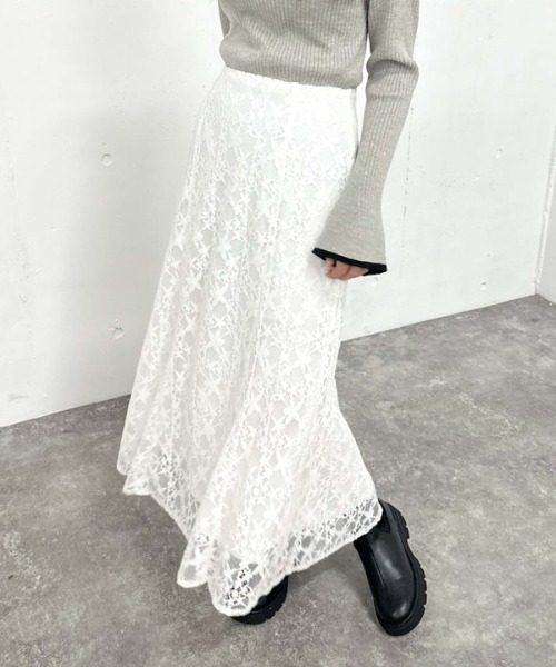 archives（アルシーヴ）の「モールレースマーメイドスカート（スカート・レディース・ブラウン/アイボリー/ブラック・MEDIUM）」の18枚目の写真