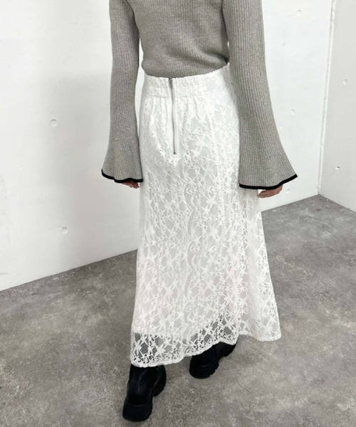 archives（アルシーヴ）の「モールレースマーメイドスカート（スカート・レディース・ブラウン/アイボリー/ブラック・MEDIUM）」の20枚目の写真