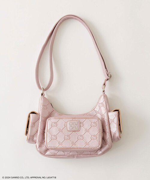 sanrio(サンリオ)の「HELLO KITTY モノグラムバッグ(ショルダーバッグ・レディース・ブラック/ホワイト/ピンク/サックスブルー・FREE)」の4枚目の写真