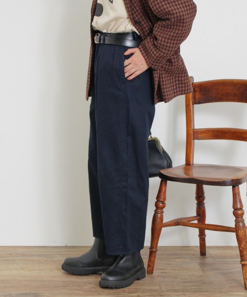 【セール】ツータックワイドチノトラウザー（チノパンツ）｜Samansa Mos2（サマンサ モスモス）