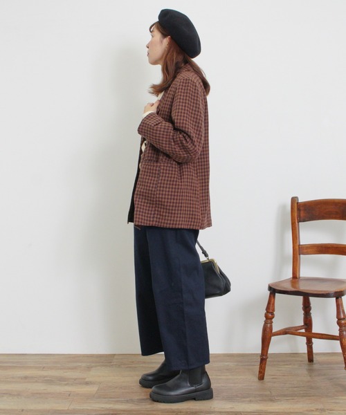 【セール】ツータックワイドチノトラウザー（チノパンツ）｜Samansa Mos2（サマンサ モスモス）