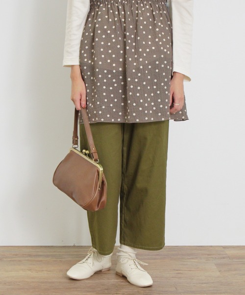 【セール】ツータックワイドチノトラウザー（チノパンツ）｜Samansa Mos2（サマンサ モスモス）