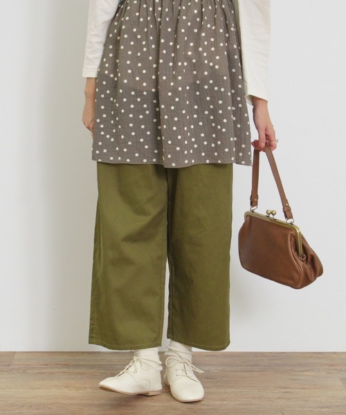 【セール】ツータックワイドチノトラウザー（チノパンツ）｜Samansa Mos2（サマンサ モスモス）