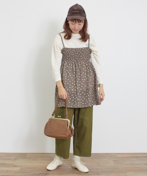 【セール】ツータックワイドチノトラウザー（チノパンツ）｜Samansa Mos2（サマンサ モスモス）