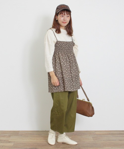 【セール】ツータックワイドチノトラウザー（チノパンツ）｜Samansa Mos2（サマンサ モスモス）