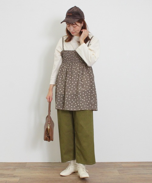 【セール】ツータックワイドチノトラウザー（チノパンツ）｜Samansa Mos2（サマンサ モスモス）