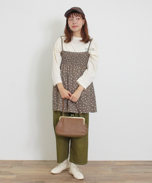 【セール】ツータックワイドチノトラウザー（チノパンツ）｜Samansa Mos2（サマンサ モスモス）