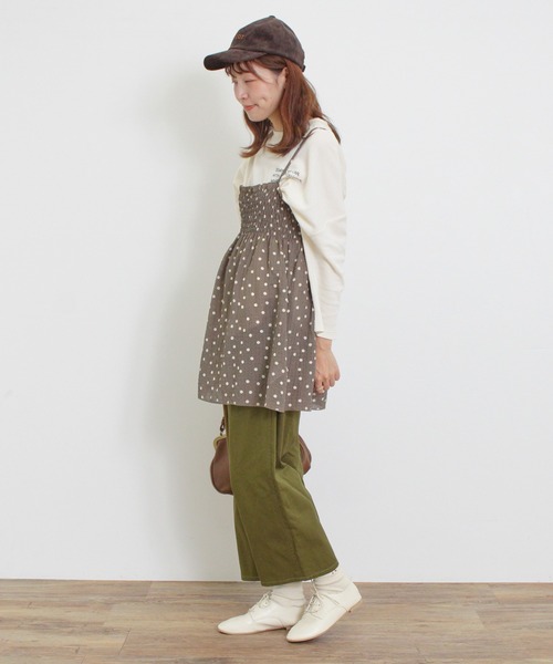 【セール】ツータックワイドチノトラウザー（チノパンツ）｜Samansa Mos2（サマンサ モスモス）