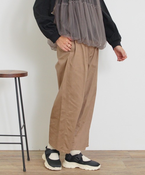 【セール】ツータックワイドチノトラウザー（チノパンツ）｜Samansa Mos2（サマンサ モスモス）