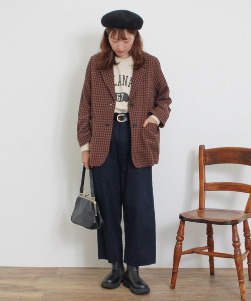 【セール】ツータックワイドチノトラウザー（チノパンツ）｜Samansa Mos2（サマンサ モスモス）