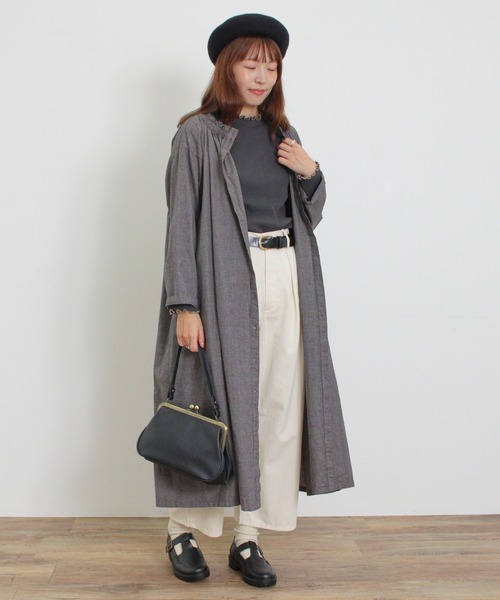 Samansa Mos2(サマンサ モスモス)の「ツータックワイドチノトラウザー(チノパンツ・レディース・ナチュラル/カーキ/ダークベージュ/ダークネイビー・マルチサイズ)」の19枚目の写真