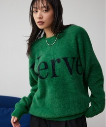 AZUL by moussy | シャギージャガードロゴニット(Tシャツ/カットソー)