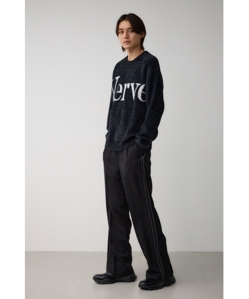 AZUL by moussy(アズールバイマウジー)の「シャギージャガードロゴニット(Tシャツ/カットソー・メンズ・ライトグレー/ブラック/ピンク/グリーン・FREE)」の7枚目の写真