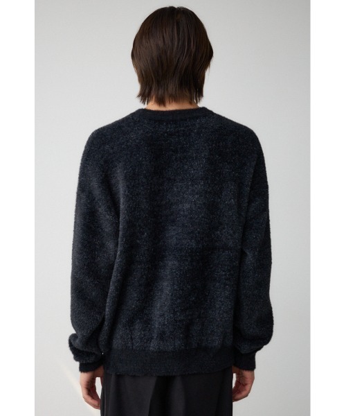 AZUL by moussy(アズールバイマウジー)の「シャギージャガードロゴニット(Tシャツ/カットソー・メンズ・ライトグレー/ブラック/ピンク/グリーン・FREE)」の10枚目の写真