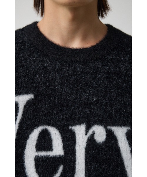 AZUL by moussy(アズールバイマウジー)の「シャギージャガードロゴニット(Tシャツ/カットソー・メンズ・ライトグレー/ブラック/ピンク/グリーン・FREE)」の11枚目の写真