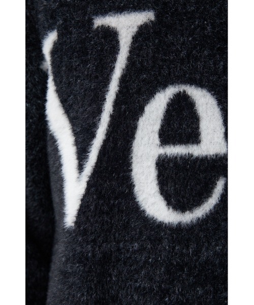 AZUL by moussy(アズールバイマウジー)の「シャギージャガードロゴニット(Tシャツ/カットソー・メンズ・ライトグレー/ブラック/ピンク/グリーン・FREE)」の12枚目の写真