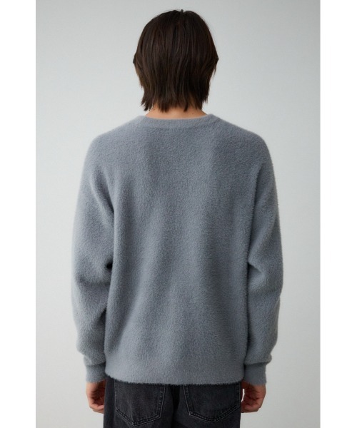 AZUL by moussy(アズールバイマウジー)の「シャギージャガードロゴニット(Tシャツ/カットソー・メンズ・ライトグレー/ブラック/ピンク/グリーン・FREE)」の21枚目の写真