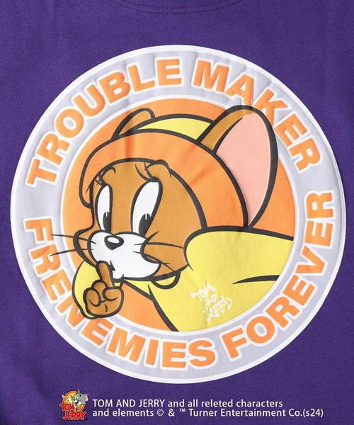 Tom＆Jerry（トムアンドジェリー）の「TOM and JERRY(トムアンドジェリー)【メンズ】【WEB限定】90Sクルーネックスウェット（スウェット・メンズ・ホワイト/ブラック/パープル/グリーン・M/XL/L）」の13枚目の写真