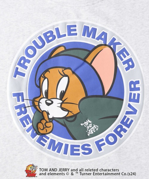 Tom＆Jerry（トムアンドジェリー）の「TOM and JERRY(トムアンドジェリー)【メンズ】【WEB限定】90Sクルーネックスウェット（スウェット・メンズ・ホワイト/ブラック/パープル/グリーン・M/XL/L）」の11枚目の写真